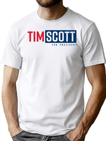 Tim Scott for President 2024 T-Shirt for Men & Women, T-Shirts Graphic Tee - Black