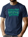 Tired Of Being So Tired Earth Green Bootleg Graphic T-Shirt - Navy