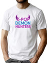Title K-Pop Demon Hunters Icon Of Neon Power T-Shirt for Men & Women, T-Shirts Graphic Tee - White