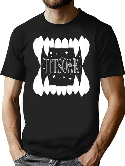Titsoak T-Shirt for Men & Women, T-Shirts Graphic Tee - Black