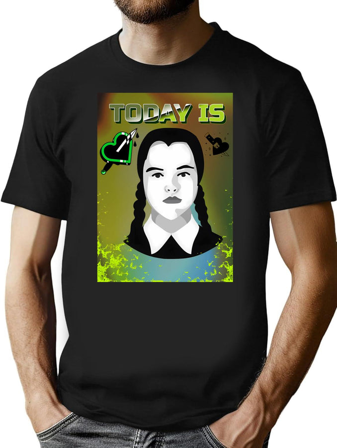 Today Is Wednesday Bootleg Graphic T-Shirt - Black