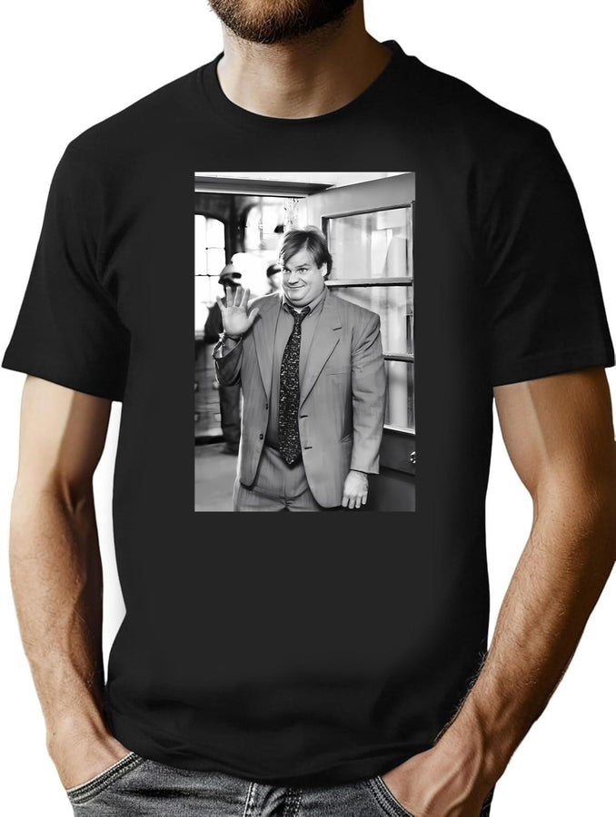 Tommy Boy Wave Bw Funny Vintage T-Shirt for Men & Women, T-Shirts Graphic Tee - Black
