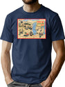 Tommy'S Travel Map T-Shirt for Men & Women, T-Shirts Graphic Tee - Navy