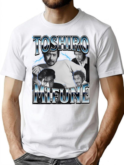Toshiro Mifune 90'S Bootleg Style Bootleg Graphic T-Shirt - Black