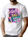 Totally Rad 80S Throwback 1981 T-Shirt for Men & Women, T-Shirts Graphic Tee - White