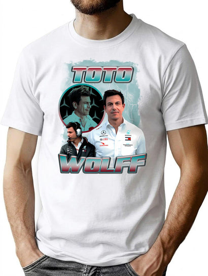 Toto Wolff 80'S Bootleg Bootleg Graphic T-Shirt - Black