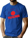 Tracker Trucks Vintage Logo Classic Premium Heavyweight Cotton T-Shirt - Blue