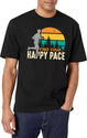 Trail Running Find Your Happy Pace Retro Running T-Shirt for Men & Women, T-Shirts Graphic Tee - White