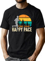 Trail Running Find Your Happy Pace Retro Running T-Shirt for Men & Women, T-Shirts Graphic Tee - Green