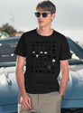 Travel Icon Language-Speak With Icons Funny T-Shirt Gift (White) T-Shirt for Men & Women, T-Shirts Graphic Tee - Navy