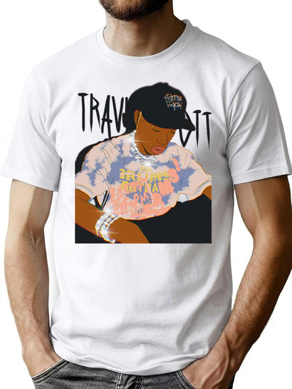 Travis Scott Bootleg Design Bootleg Graphic T-Shirt - Black