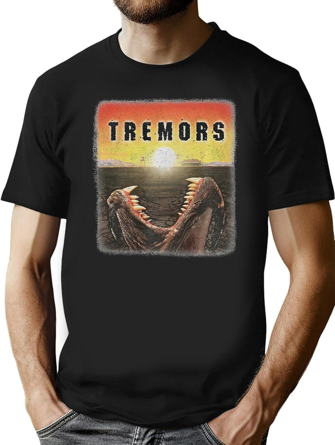 Tremors Distressed Mover Photographic Print Black T-Shirt - Black