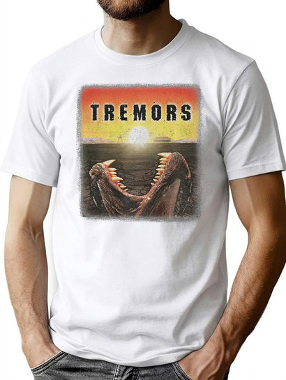 Tremors Distressed Mover Photographic Print T-Shirt for Men & Women, T-Shirts Graphic Tee - Black
