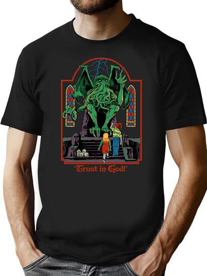 Trust In God T-Shirt for Men & Women, T-Shirts Graphic Tee - Black