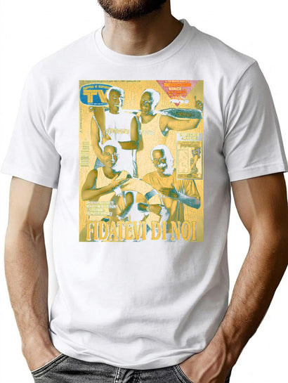 Tv Sorrisi E Canzoni - Vintage Italian Magazine Cover Bootleg Graphic T-Shirt - Black