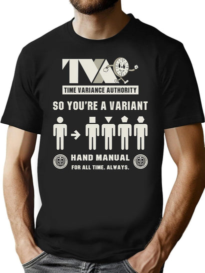 Tva Hand Manual T-Shirt for Men & Women, T-Shirts Graphic Tee - Black