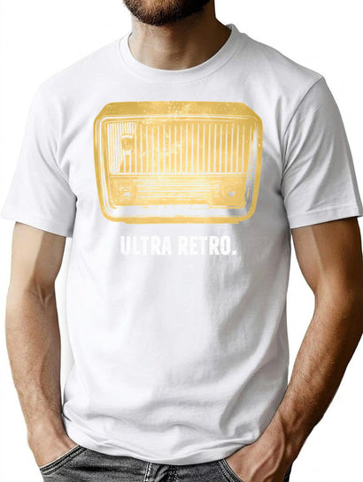 Ultra Retro Tubular Radio T-Shirt for Men & Women, T-Shirts Graphic Tee - Black