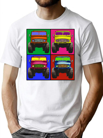 Unimog - Pop Art T-Shirt for Men & Women, T-Shirts Graphic Tee - Black