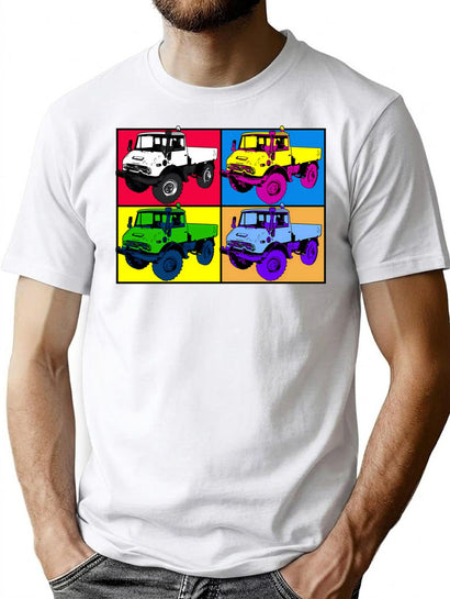 Unimog Popart T-Shirt for Men & Women, T-Shirts Graphic Tee - Black