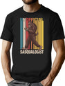 Unofficial Sasqualogist Retro Vintage Funny Bigfoot T-Shirt for Men & Women, T-Shirts Graphic Tee - Black