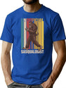 Unofficial Sasqualogist Retro Vintage Funny Bigfoot T-Shirt for Men & Women, T-Shirts Graphic Tee - Blue