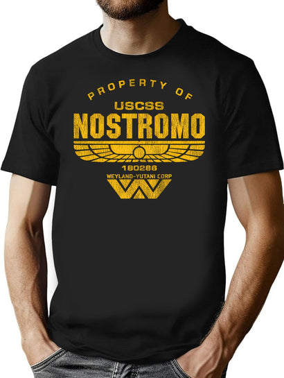Uscss Nostromo Dks Worn T-Shirt for Men & Women, T-Shirts Graphic Tee - Black