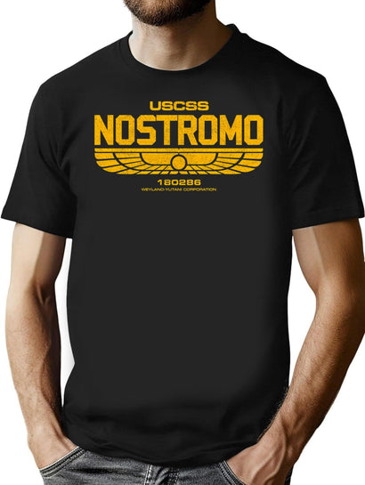 Uscss Nostromo T-Shirt for Men & Women, T-Shirts Graphic Tee - Black