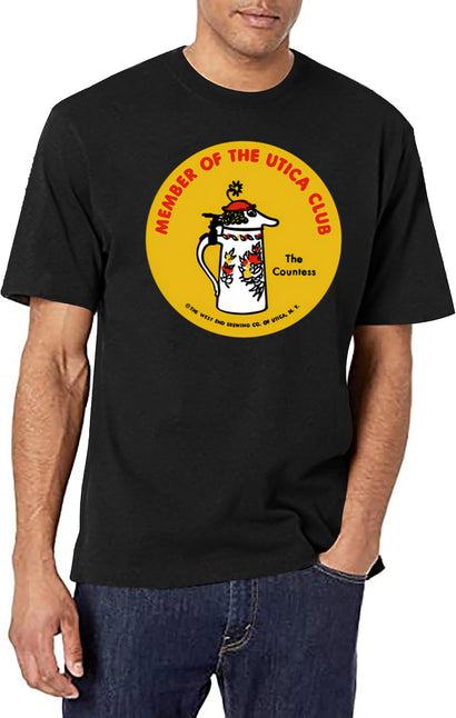 Utica Club The Countess Coaster Design T-Shirt for Men & Women, T-Shirts Graphic Tee - Black