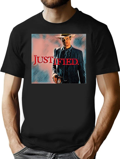 Vabeve Justified Raylan Givens Graphic Design T-Shirt for Men & Women, T-Shirts Graphic Tee - Black