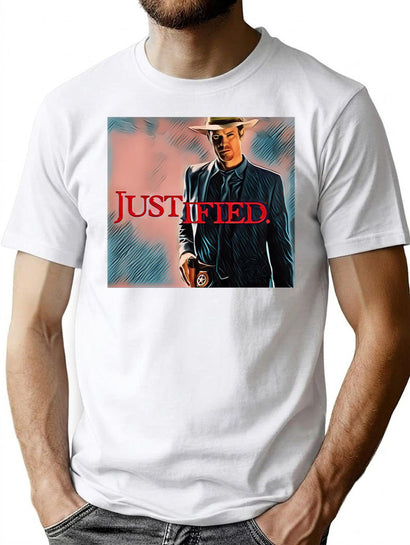 Vabeve Justified Raylan Givens Graphic Design T-Shirt for Men & Women, T-Shirts Graphic Tee - Black