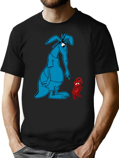 Vatadi Ant and Aardvark T-Shirt for Men & Women, T-Shirts Graphic Tee - Black