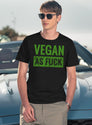 Vegan As Fuck Green Vintage Veganism Af Lifestyle T-Shirt for Men & Women, T-Shirts Graphic Tee - Navy