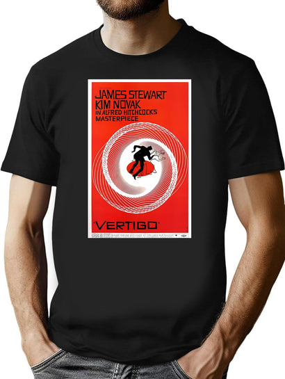 Vertigo T-Shirt for Men & Women, T-Shirts Graphic Tee - Black