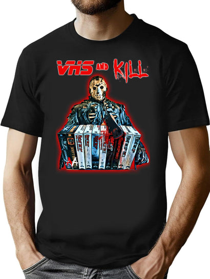 Vhs And Kill - Jason T-Shirt for Men & Women, T-Shirts Graphic Tee - Black
