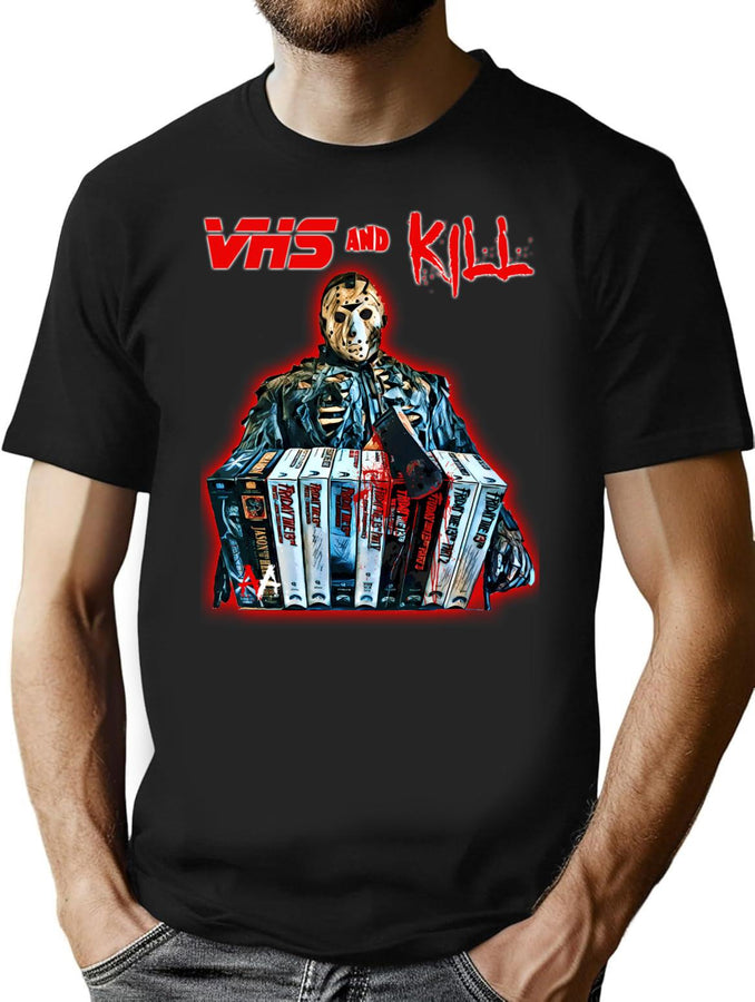 Vhs And Kill - Jason T-Shirt for Men & Women, T-Shirts Graphic Tee - Black