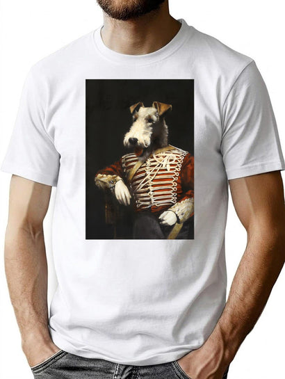 Victorian Fox Terrier In Uniform T-Shirt for Men & Women, T-Shirts Graphic Tee - Black
