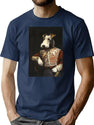 Victorian Fox Terrier In Uniform T-Shirt for Men & Women, T-Shirts Graphic Tee - Navy