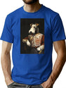 Victorian Fox Terrier In Uniform T-Shirt for Men & Women, T-Shirts Graphic Tee - Blue