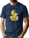 Vietnam Cherub Bart Bootleg Graphic T-Shirt - Navy