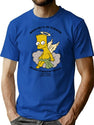 Vietnam Cherub Bart Bootleg Graphic T-Shirt - Blue