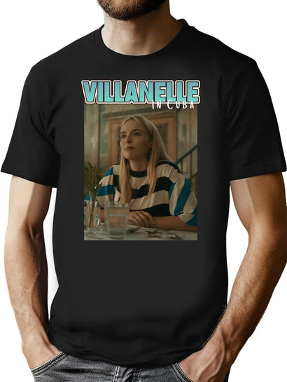 Villanelle In Cuba Bootleg 90S Retro Bootleg Graphic T-Shirt - Black