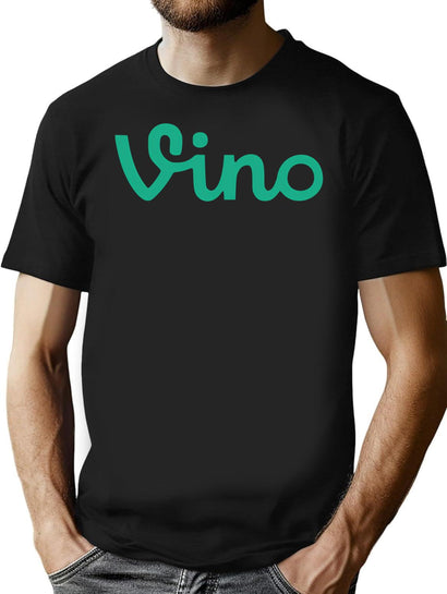 Vino Bootleg Graphic T-Shirt - Black