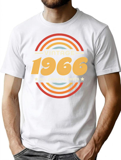 Vintage 1966 T-Shirt for Men & Women, T-Shirts Graphic Tee - Black