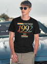 Vintage 1992 30Th Birthday Aged Perfectly Gift T-Shirt for Men & Women, T-Shirts Graphic Tee - Navy