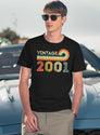 Vintage 2001 22Nd Birthday - Born In 2001 T-Shirt for Men & Women, T-Shirts Graphic Tee - Navy