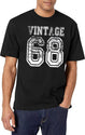 Vintage 68 2068 1968 T-Shirt Birthday Gift Age Year Old Boy Girl Cute Funny Man Woman Jersey Style T-Shirt for Men & Women, T-Shirts Graphic Tee - White