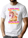 Vintage 90S Retro Bootleg Tribute Axolotl Squad Bootleg Graphic T-Shirt - White