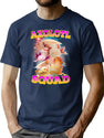 Vintage 90S Retro Bootleg Tribute Axolotl Squad Bootleg Graphic T-Shirt - Navy