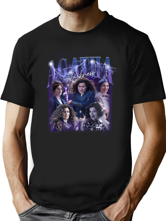 Vintage Agatha Harkness Bootleg Style Bootleg Graphic T-Shirt - Black
