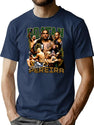 Vintage Alex Pereira Retro 90S Boxer Bootleg Graphic Style Bootleg Graphic T-Shirt - Navy